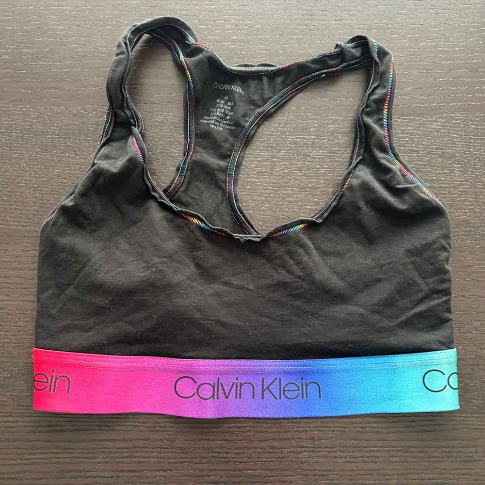 Black sports bra Calvin Klein